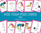 Kids Yoga Pose Cards 8x12 | Flash Cards | Educational Material | Printable