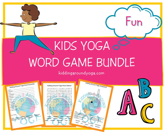 Yoga Word Game Bundle | Fun Kids Yoga Games | Printable