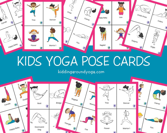 KIDS YOGA POSES Montessori Cards Flash Cards Three Part Cards Nomenclature  Cards Educational Material Printable Editable - Etsy
