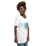 Unisex Short Sleeve V-Neck T-Shirt | Yoga Clothes